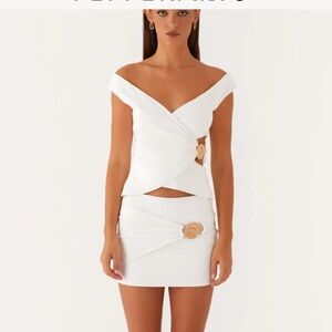 Peppermayo Shoreline Mini Skirt - White